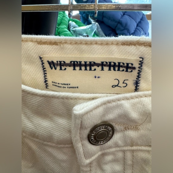 NWOT Free People We The Free Pandora Wide-Leg Jeans - heavenly ivory - 25 - Picture 10 of 11